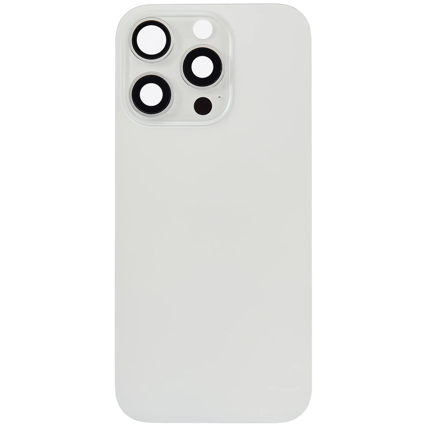 Back Glass w/ MagSafe Magnet & NFC & Flashlight Flex For iPhone 16 Pro (Aftermarket) (White Titanium) (No Logo)