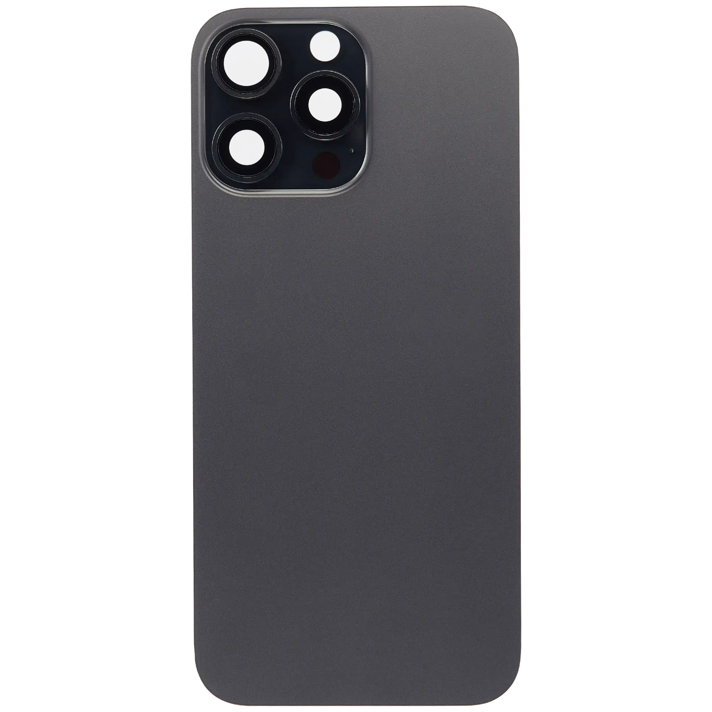 Back Glass w/ MagSafe Magnet & NFC & Flashlight Flex For iPhone 16 Pro Max (Aftermarket) (Black Titanium) (No Logo)