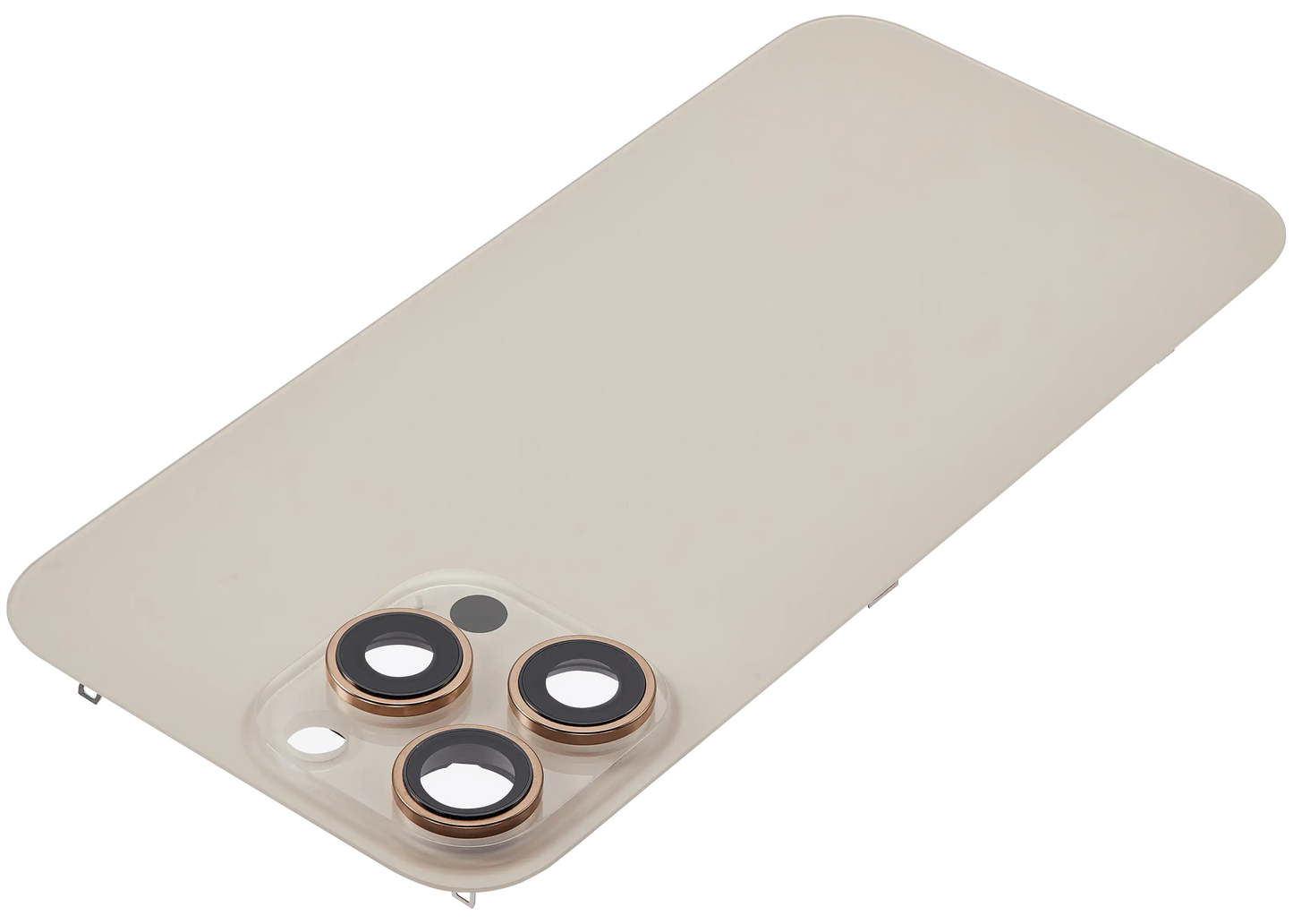 Back Glass w/ MagSafe Magnet For iPhone 16 Pro Max (Aftermarket) (Desert Titanium) (No Logo)
