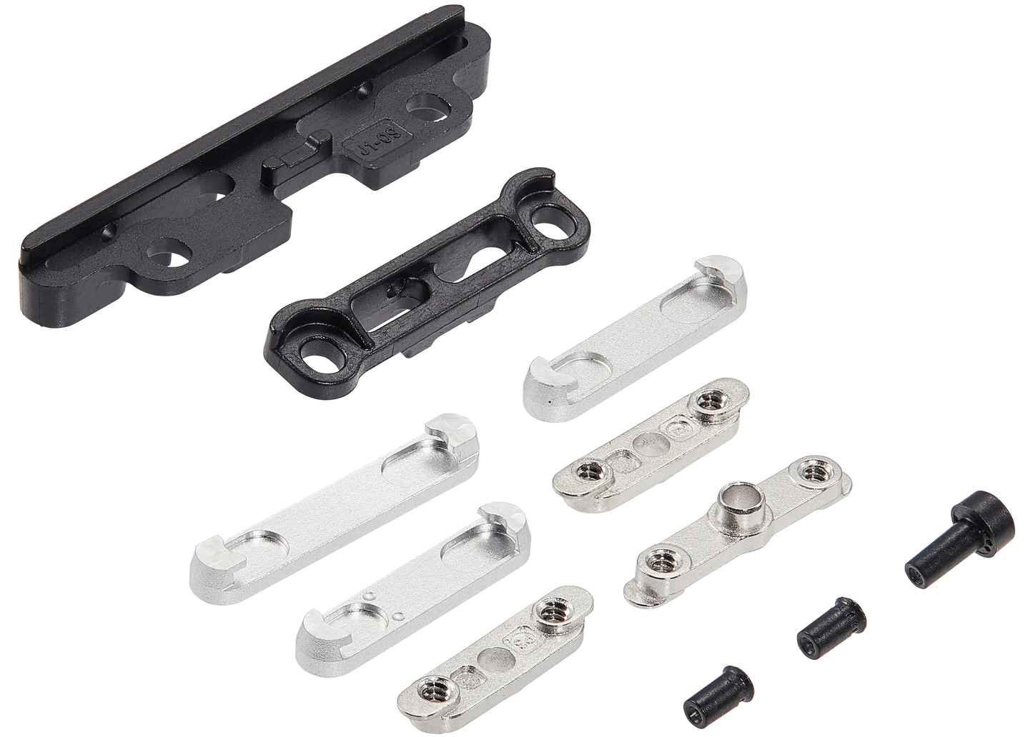 Full Button And Bracket Set For iPad Pro 11" 5th Gen (2024) / Pro 13" 7th Gen (2024) (11 Piece Set) (Silver)