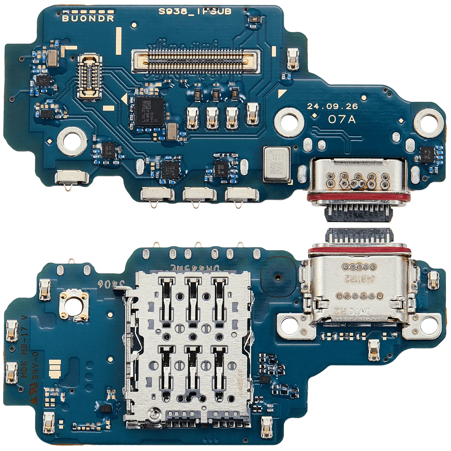 Charging Port Board With Sim Card Reader For Samsung Galaxy S25 Ultra 5G (S938B) (International Version) (Premium)