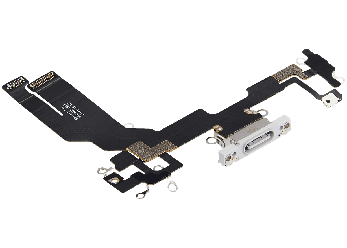Charging Port Flex Cable Compatible For iPhone 16e / 17e (Premium) (White) - product image 5