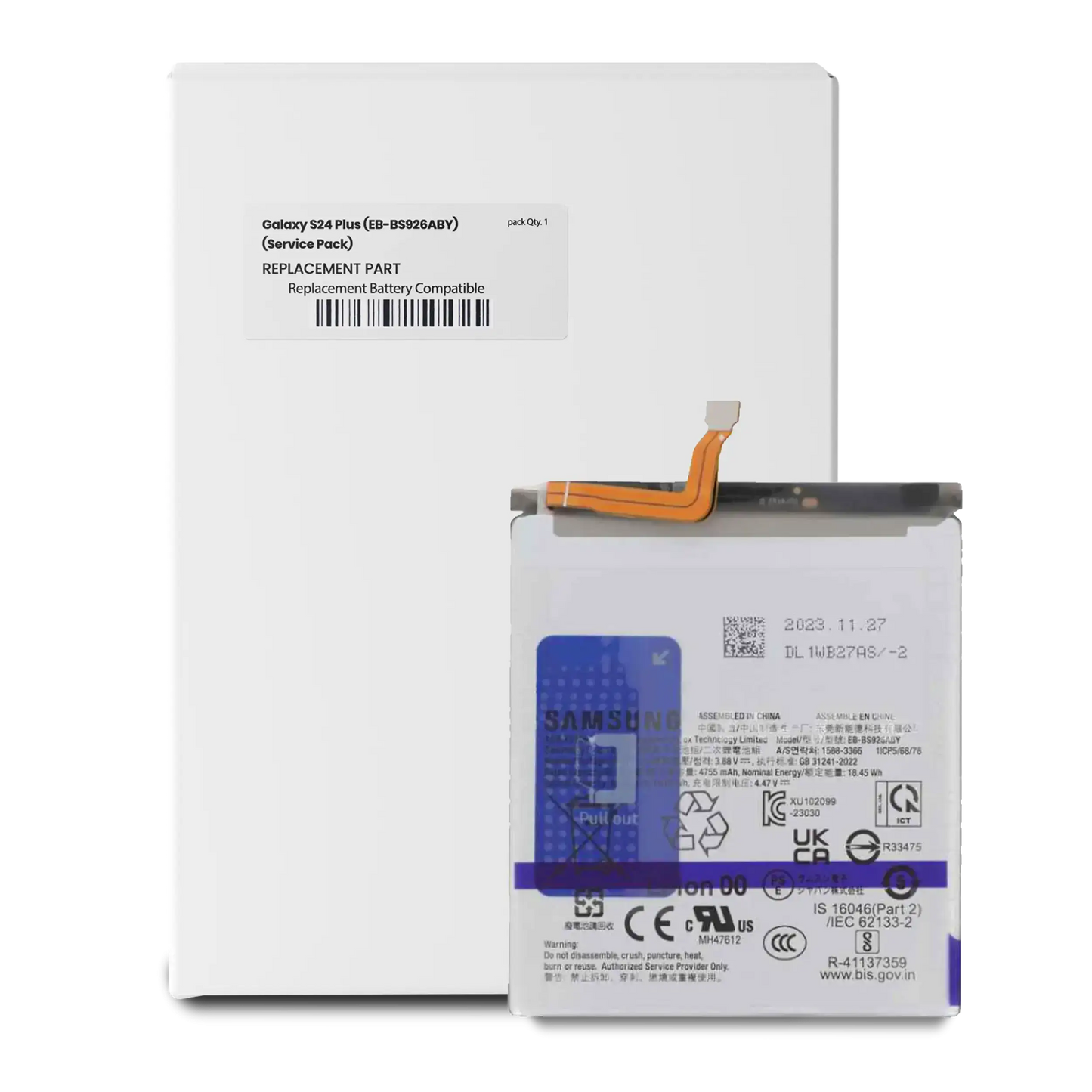 Replacement Battery For Samsung Galaxy S24 Plus (Service Pack)