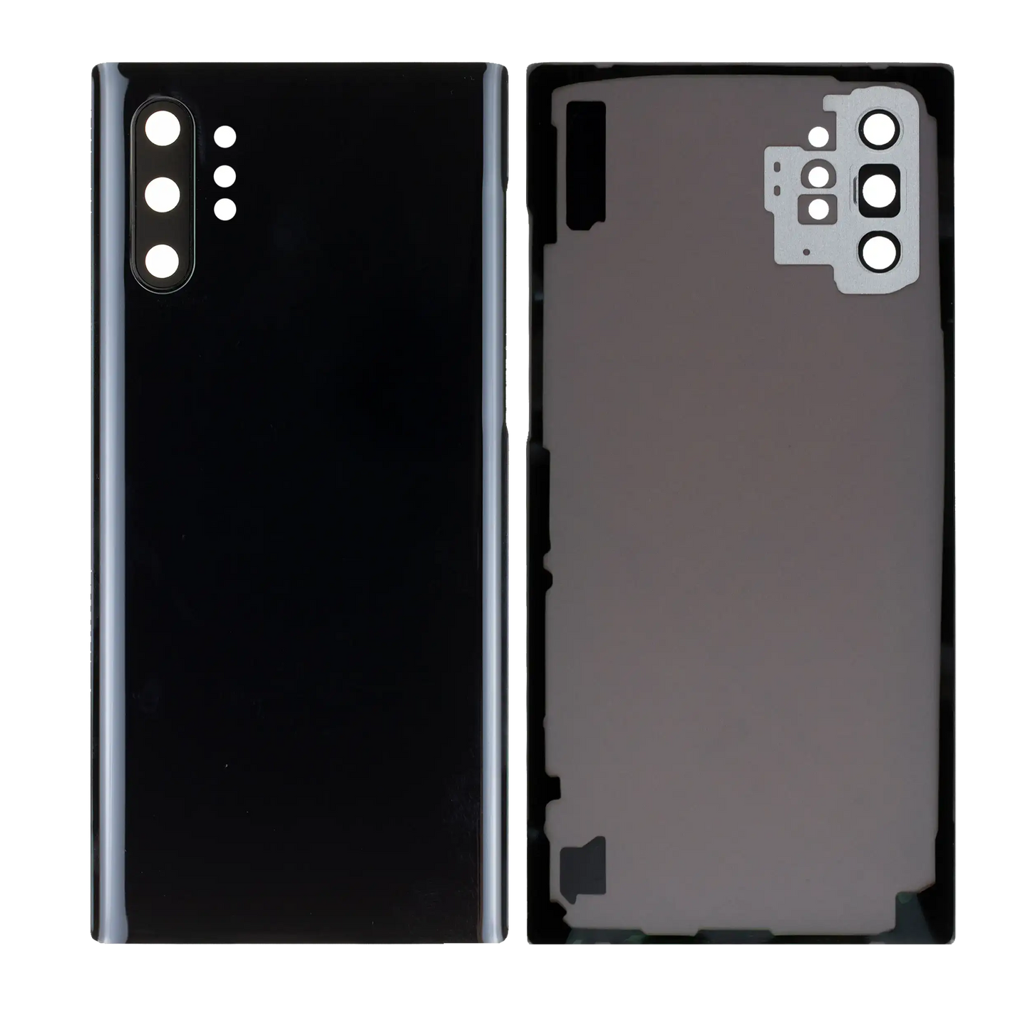 Back Cover Glass With Camera Lens For Samsung Galaxy Note 10 Plus / 5G (No Logo) (Aftermarket Plus) (Aura Black)