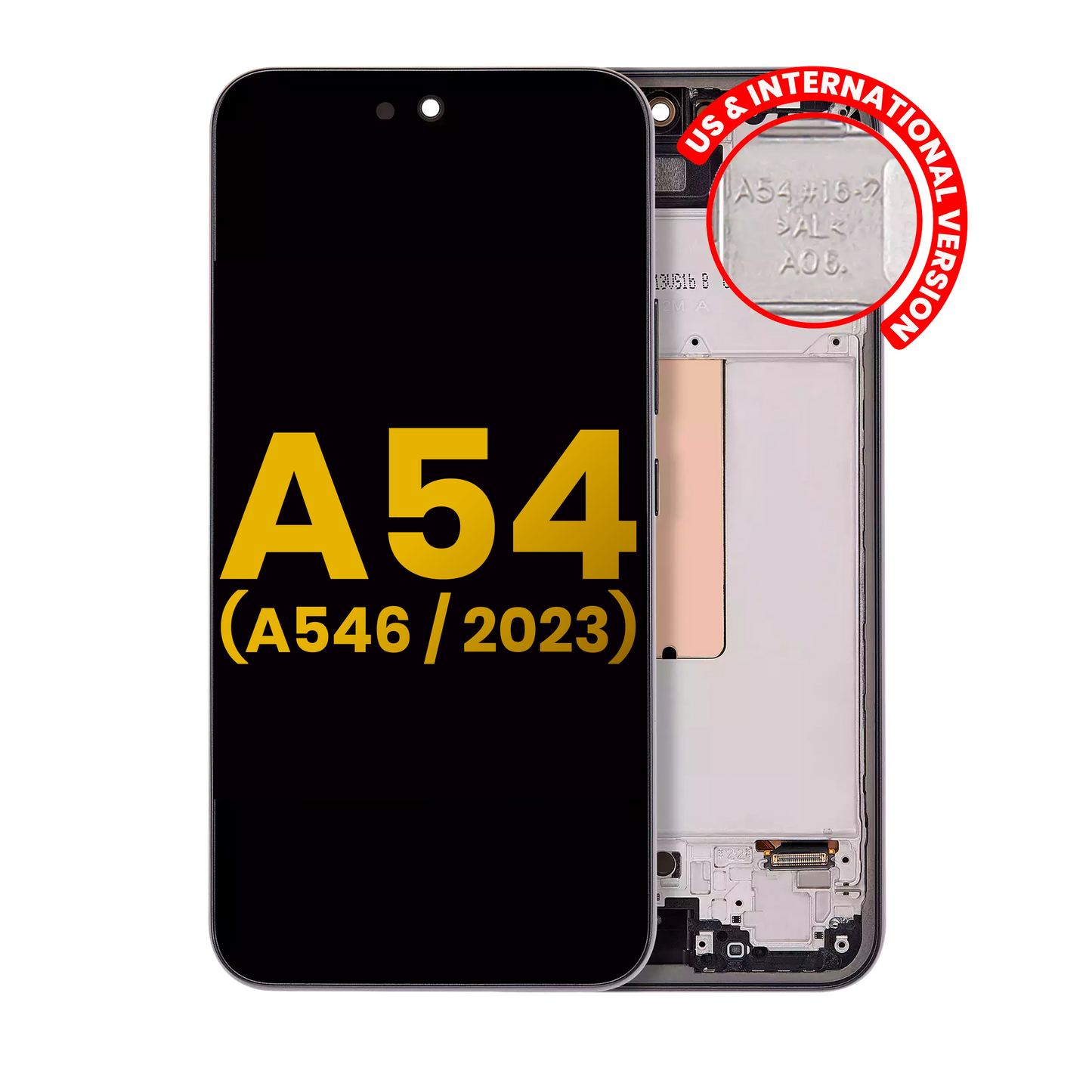 OLED Assembly With Frame For Samsung Galaxy A54 5G replacement part - cell phone parts canada