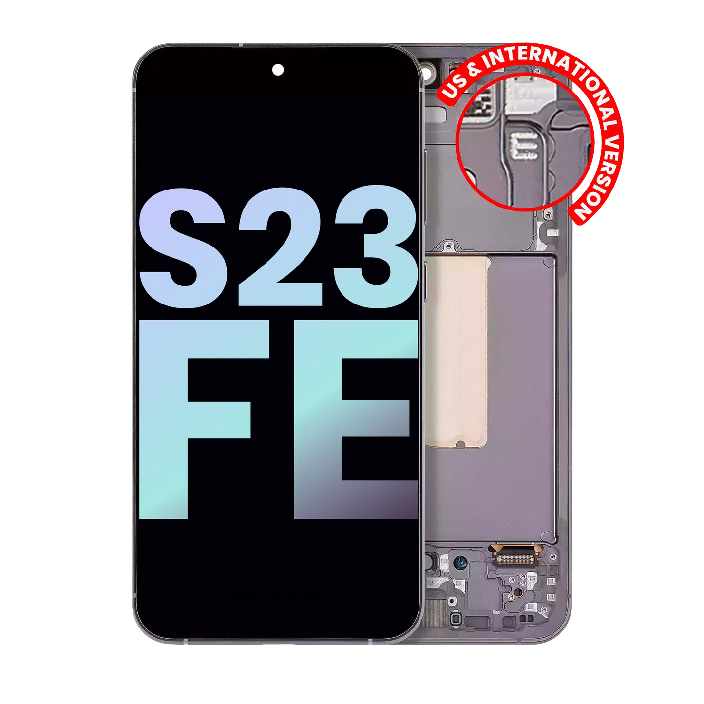 OLED Assembly With Frame For Samsung Galaxy S23 FE 5G (US & International Version) (Service Pack) (Graphite)