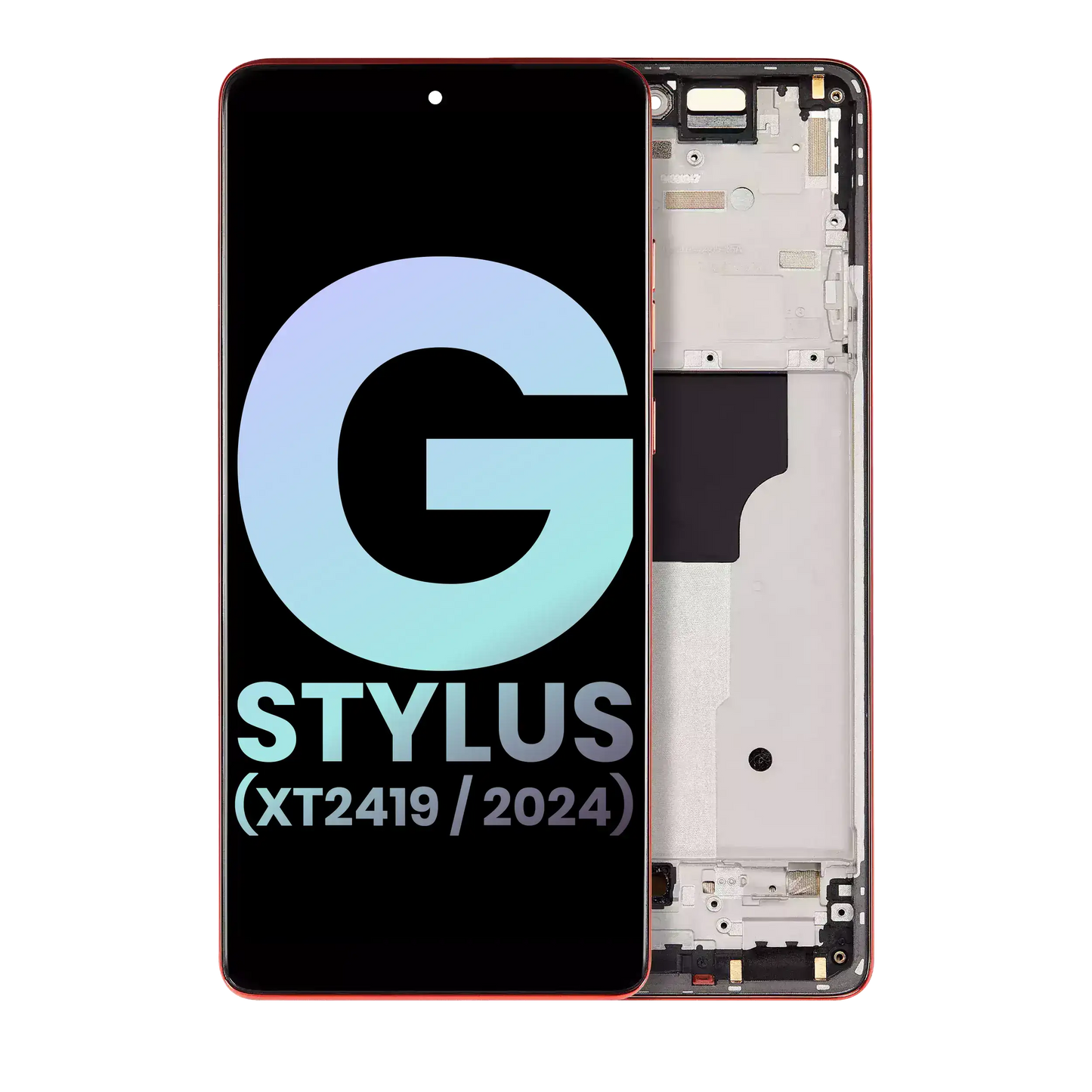 OLED Assembly With Frame For Motorola Moto G Stylus 5G (XT2419 / 2024) (Genuine OEM) (Scarlet Wave) replacement part SKU 107082019713 image 1
