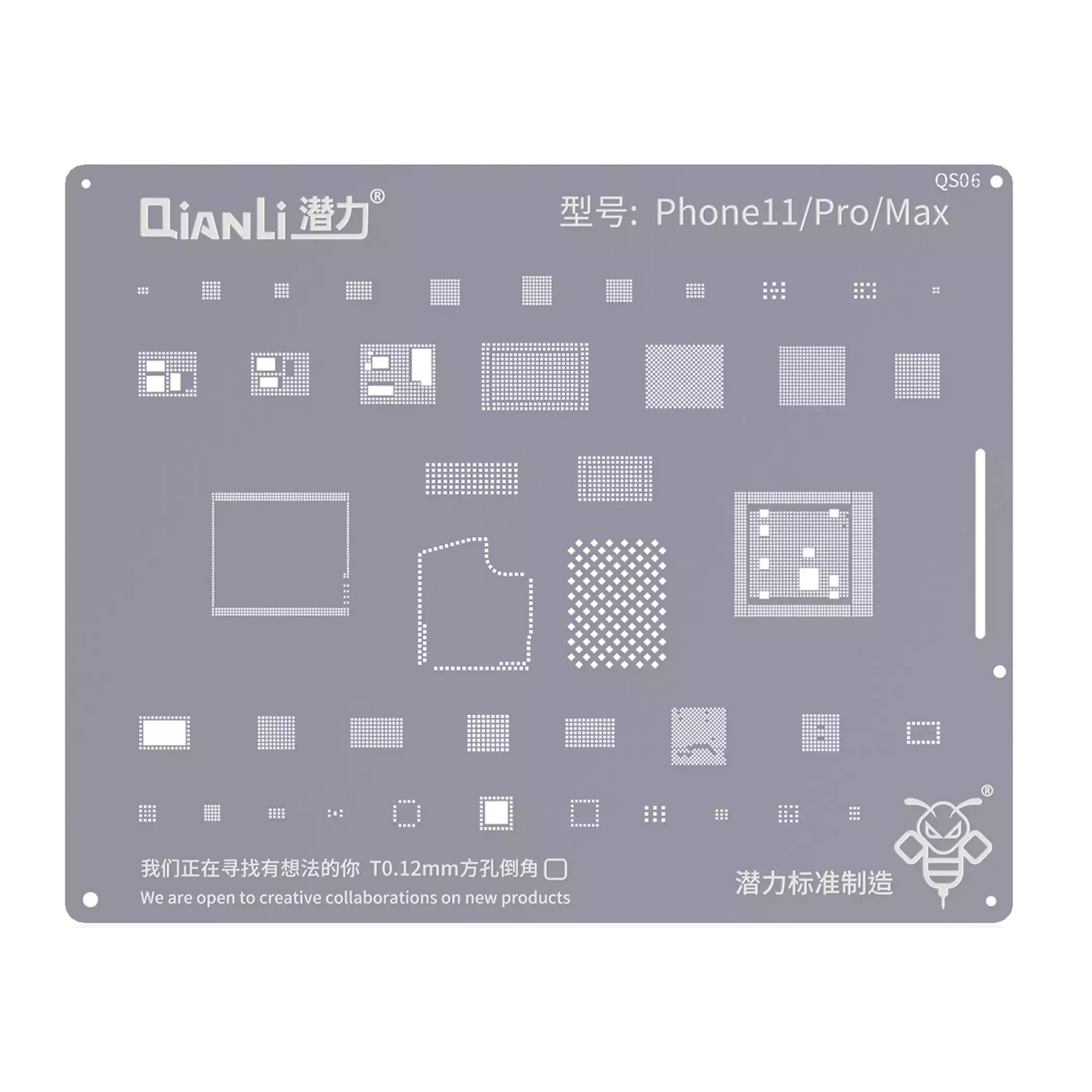 Bumblebee Stencil (QS06) For iPhone 11 / 11 Pro (Qianli)