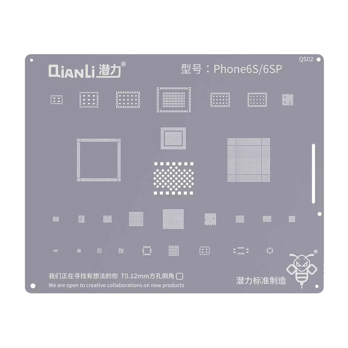 Bumblebee Stencil (QS02) For iPhone 6S / 6S Plus (Qianli)