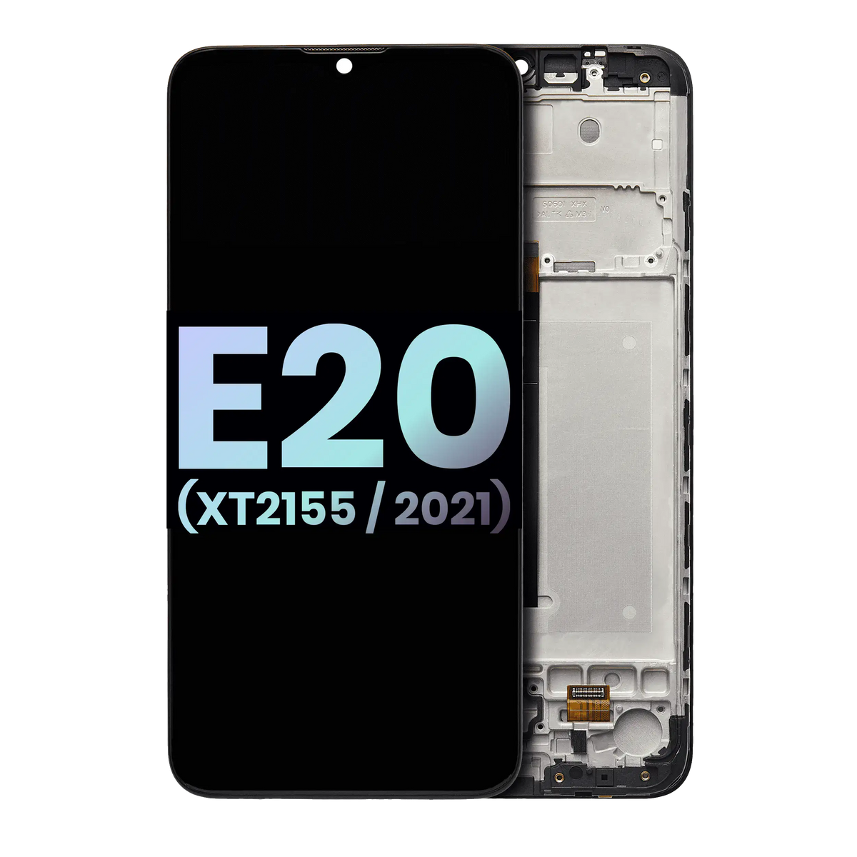 LCD Assembly With Frame for Moto E20 (XT2155 / 2021) - Motorola screen replacement part, SKU 107082113041, product image 1