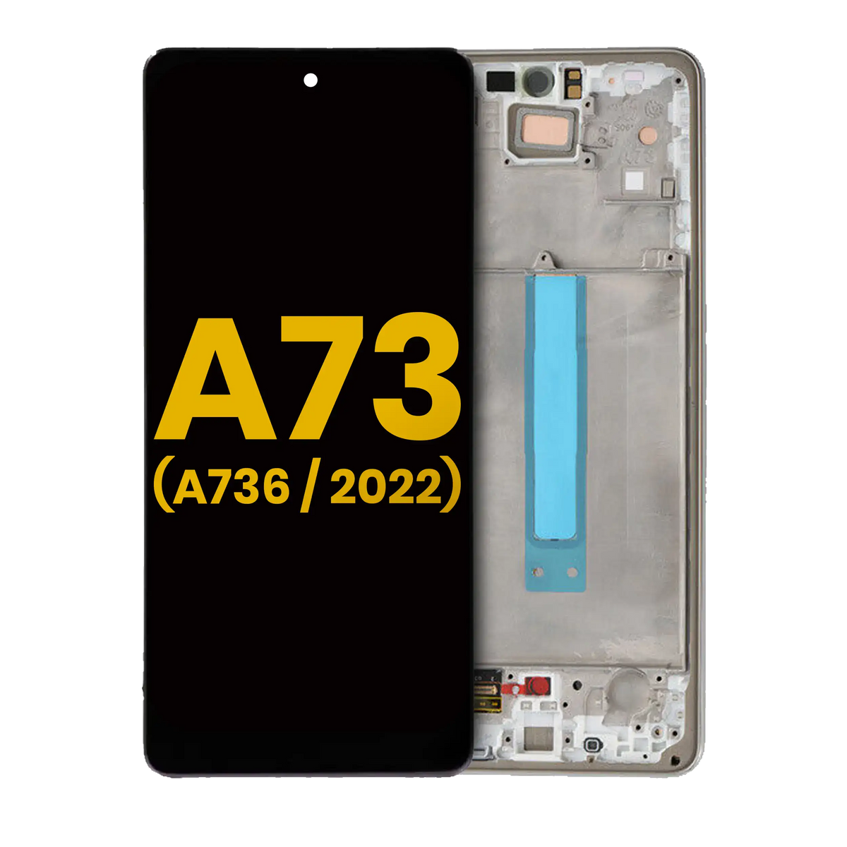 OLED Assembly With Frame For Samsung Galaxy A73 5G (A736 / 2022) (Refurbished) (White) - product image 1