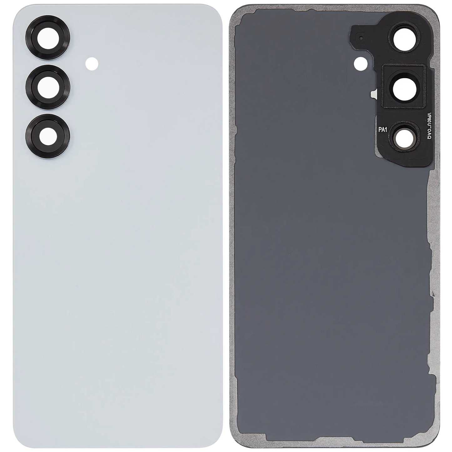Back Cover Glass With Camera Lens For Samsung Galaxy S25 5G (No Logo) (Aftermarket Plus) (Icy Blue)