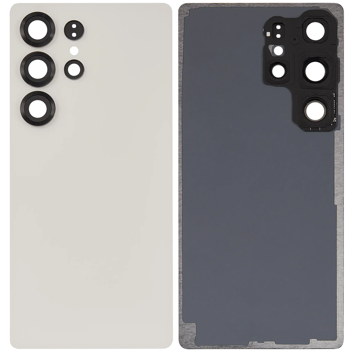 Back Cover Glass With Camera Lens For Samsung Galaxy S25 Ultra 5G (No Logo) (Aftermarket Plus) (Titanium Pink Gold)