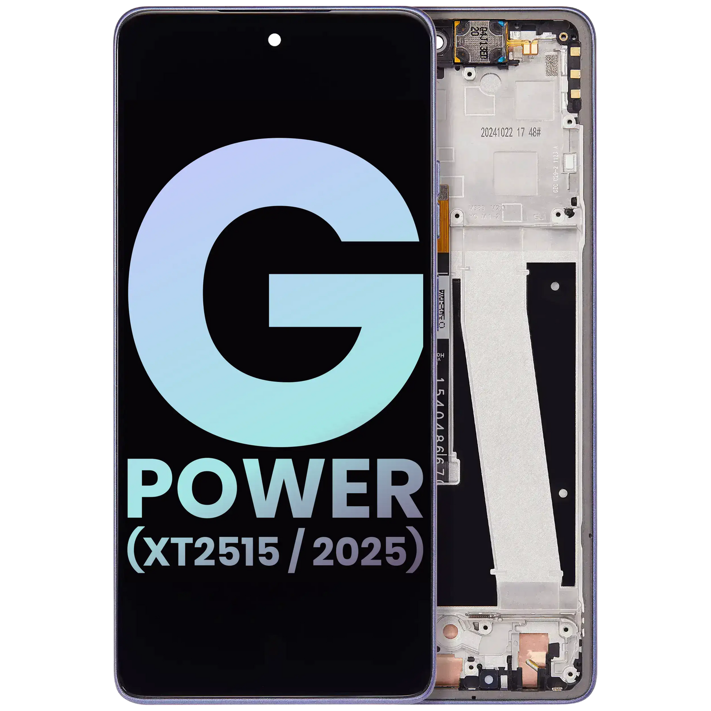 LCD Assembly With Frame For Motorola Moto G Power (XT2515 / 2025) (Genuine OEM) (Slate Gray) replacement part SKU 107082546511 image 1