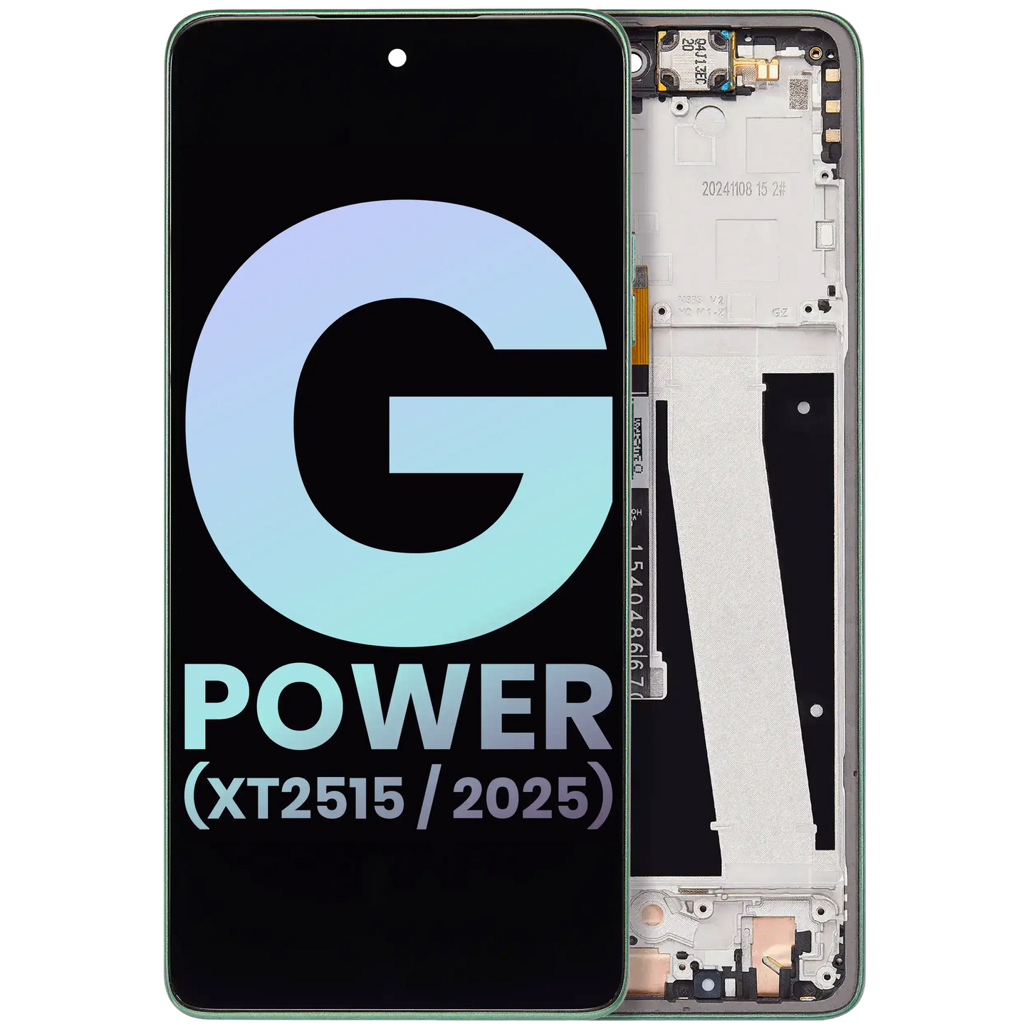 LCD Assembly With Frame For Motorola Moto G Power (XT2515 / 2025) (Genuine OEM) (Leaf Green) replacement part SKU 107082546510 image 1