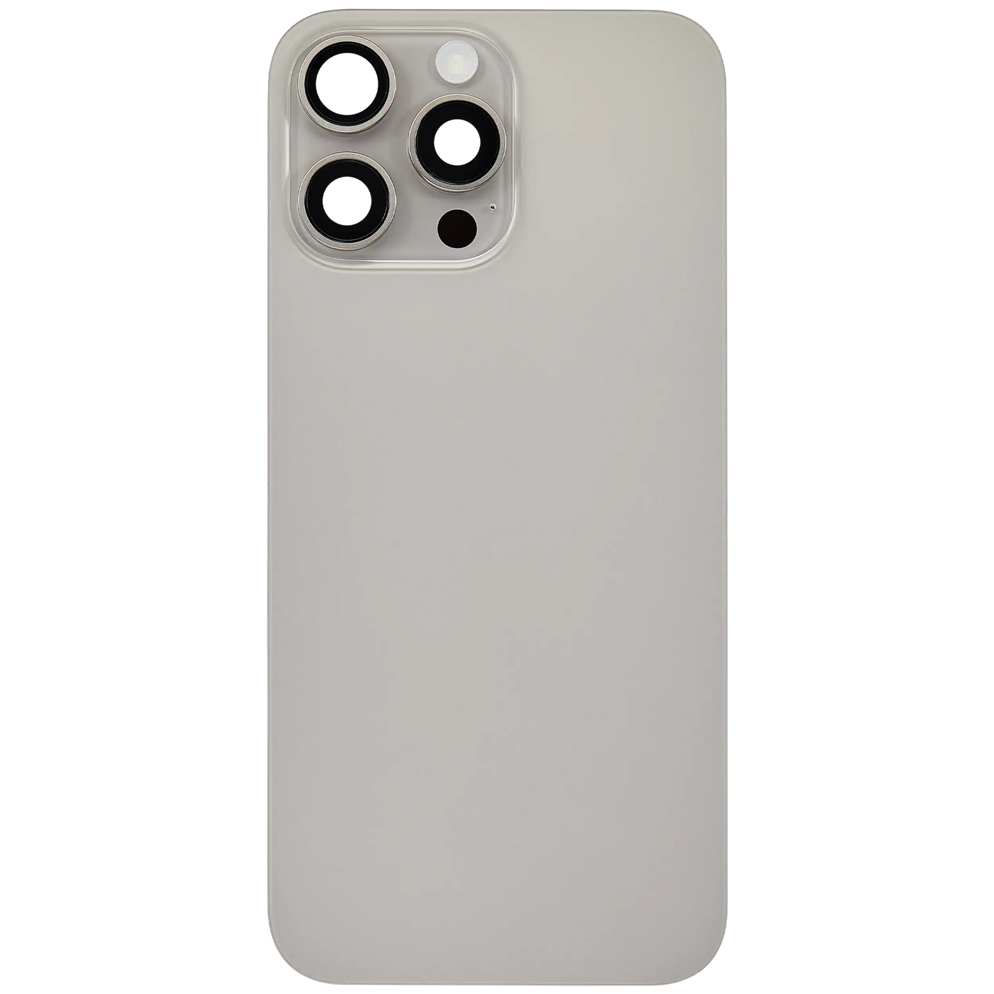 Back Glass w/ MagSafe Magnet & NFC & Flashlight Flex For iPhone 16 Pro Max (Aftermarket) (Natural Titanium) (No Logo)