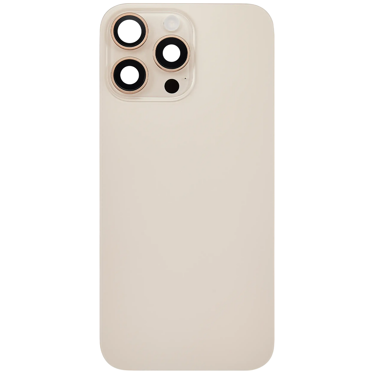 Back Glass w/ MagSafe Magnet & NFC & Flashlight Flex For iPhone 16 Pro Max (Service Pack) (Desert Titanium)