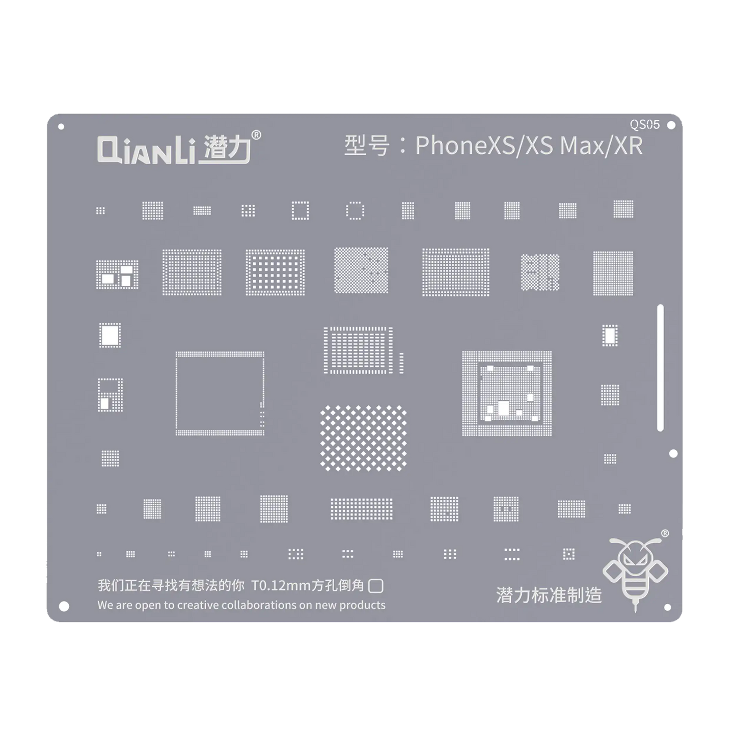 Bumblebee Stencil (QS05) For iPhone XR / XS / XS Max (Qianli)