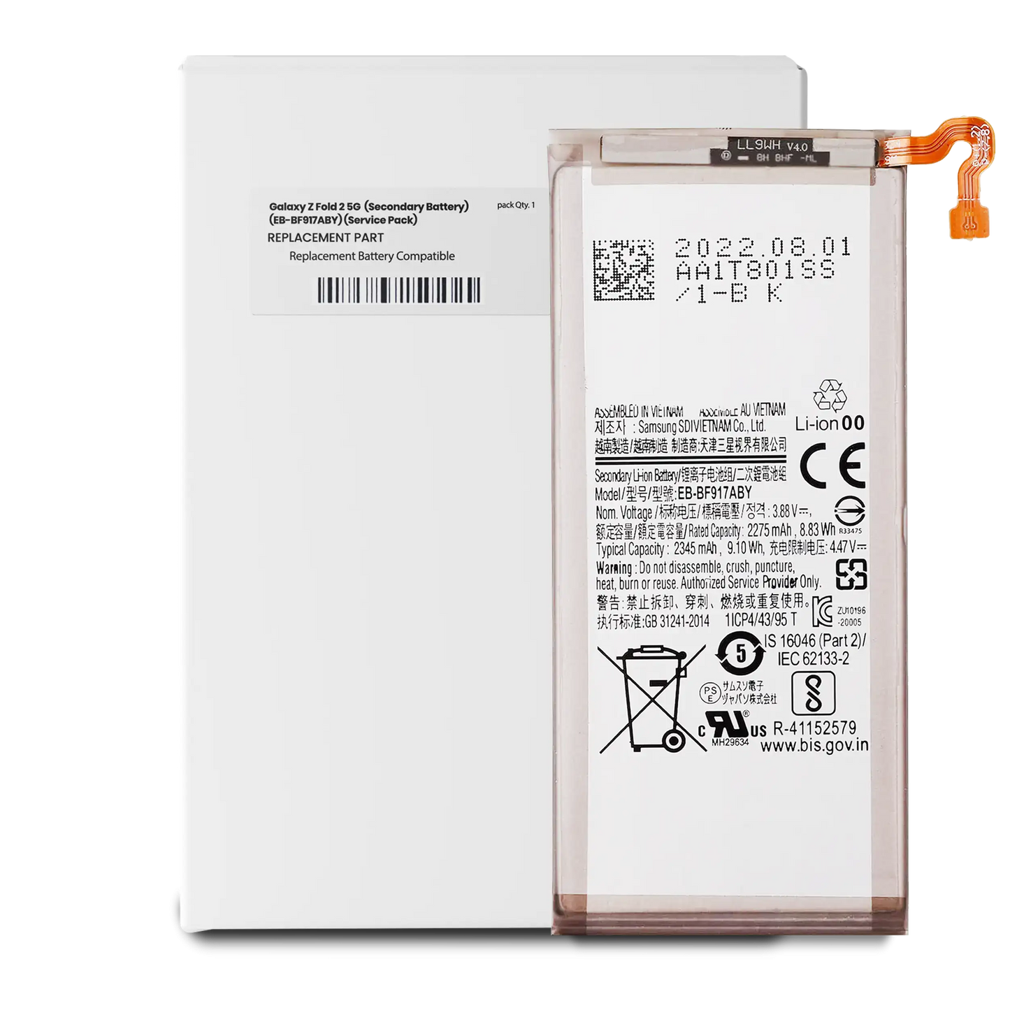 Unboxed Secondary Replacement Battery For Samsung Galaxy Z Fold 2 5G (Service Pack) part