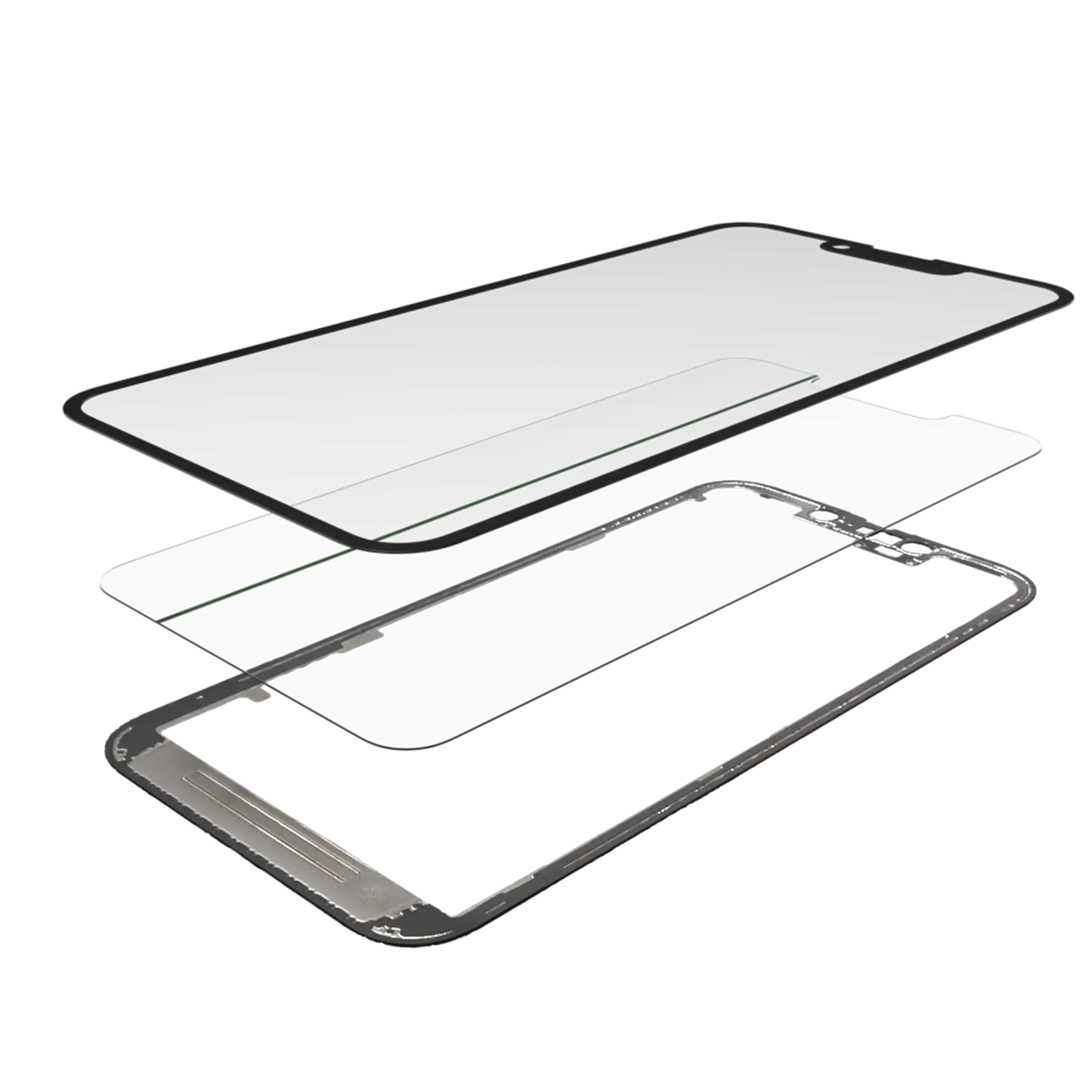 3 in 1 (Glass With OCA Pre-Installed + Frame) For iPhone 13 (OCA Master)