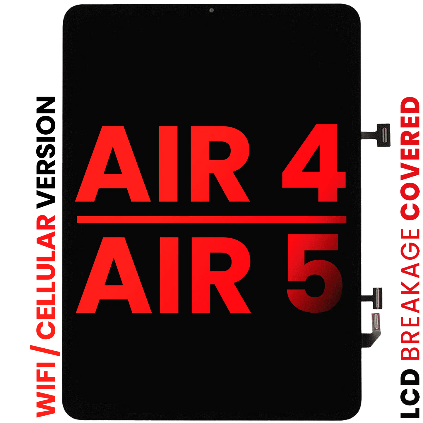 LCD Assembly With Digitizer For iPad Air 4 / Air 5 (WiFi and Cellular) (Aftermarket Pro: XO7) (Black)
