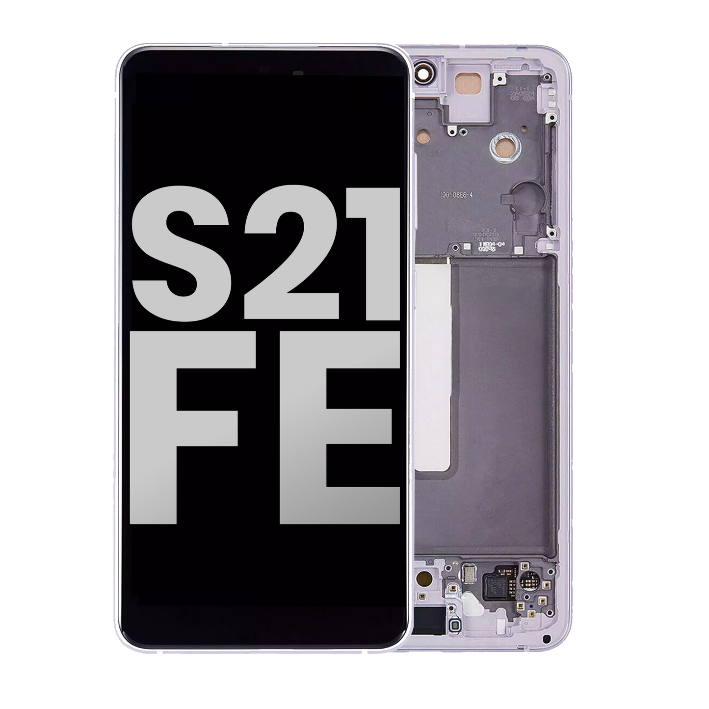 OLED Assembly With Frame For Samsung Galaxy S21 FE 5G (US & International) (Used OEM Pull: Grade A) (Lavender)