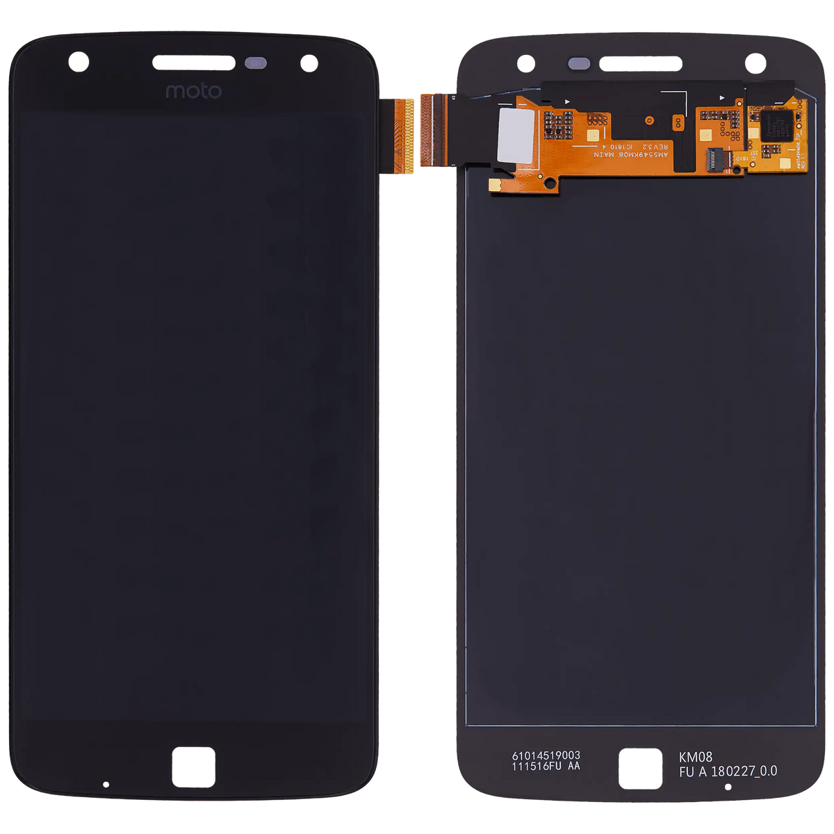 OLED Assembly Without Frame For Motorola Moto Z Play Droid (XT1635 / 2016) (Refurbished) (Black) - Motorola replacement part, secondary detail view, SKU 107082048108
