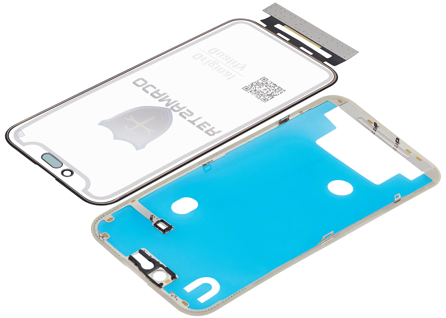 4 in 1 Short Flex (Digitizer Touch With Glass + OCA + Frame Pre-installed) For iPhone 15 Pro Max (OCA Master)