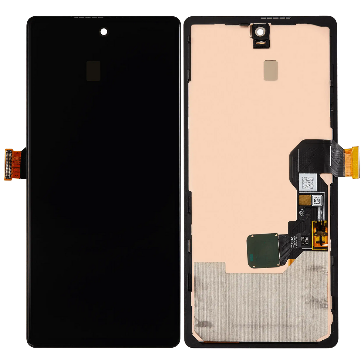 OLED Assembly With Frame (With Fingerprint Sensor) For Google Pixel 6A (Refurbished) (All Colors) - repair component detailed angle