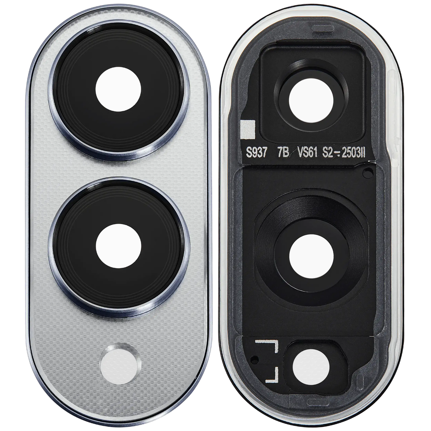 Back Camera Lens With Cover Bezel Ring For Samsung Galaxy S25 Edge (S937) (Titanium Silver)