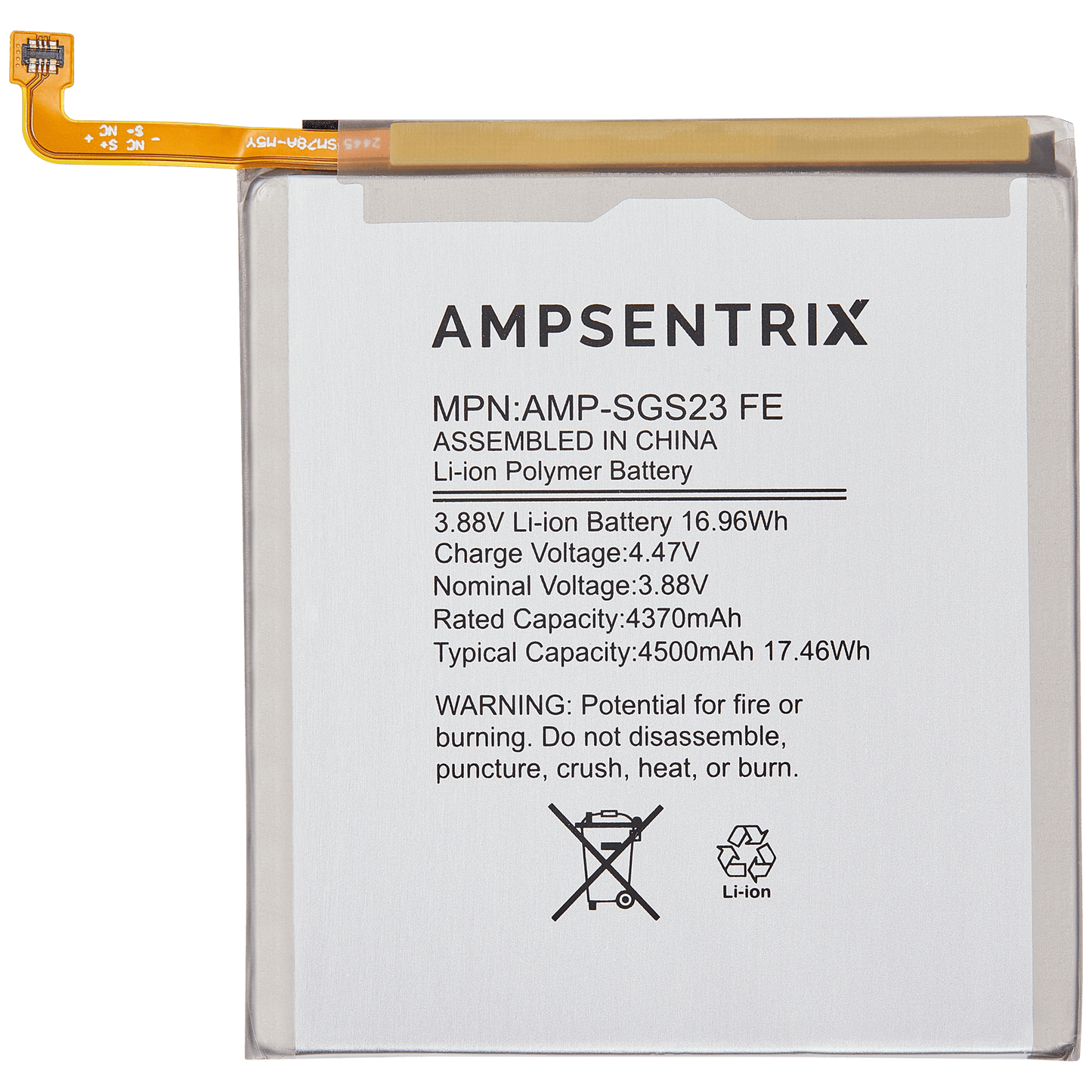 Replacement Battery For Samsung Galaxy S23 FE (AmpSentrix Pro)