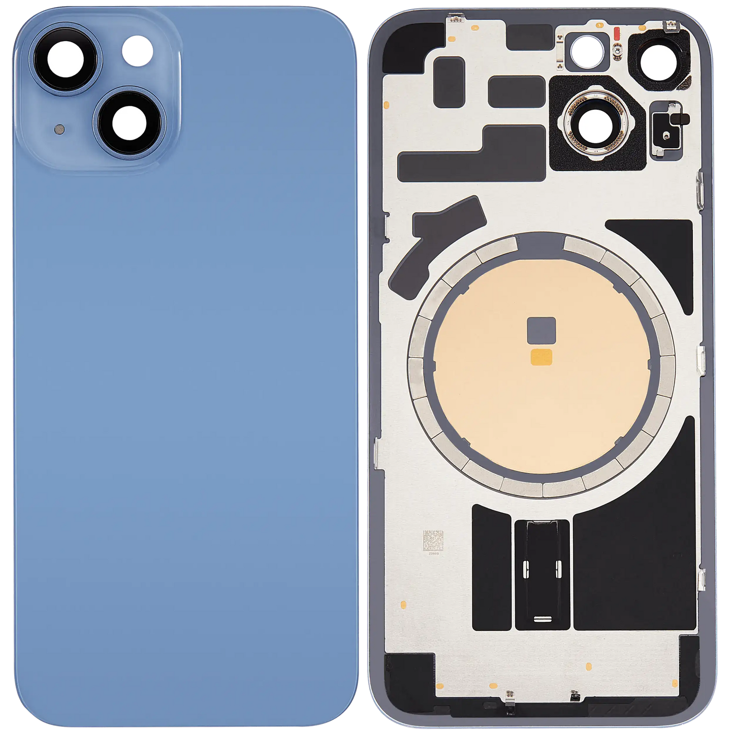Back Glass w/ MagSafe Magnet For iPhone 14 (Aftermarket) (Blue) (No Logo)