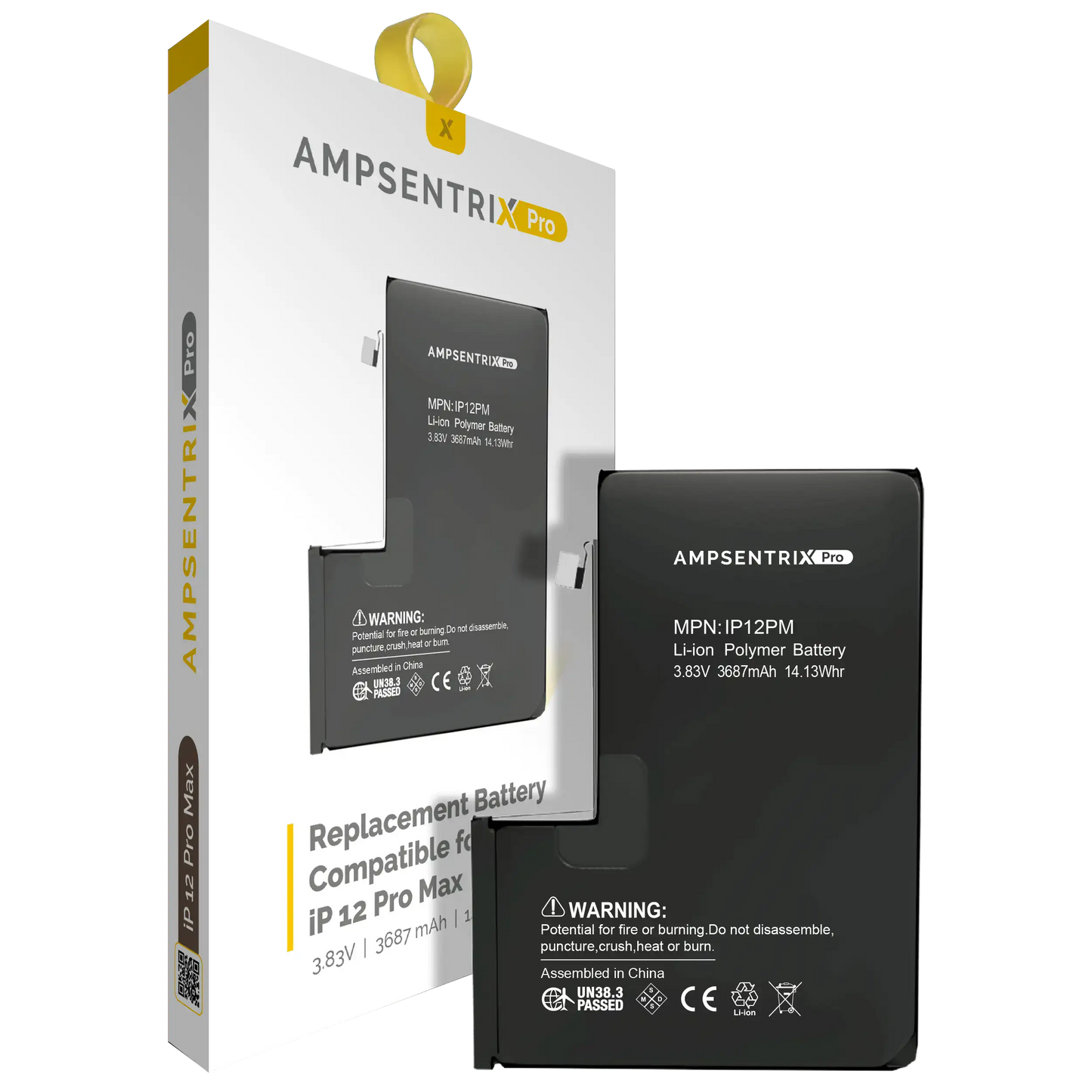 Replacement Battery For iPhone 12 Pro Max (AmpSentrix Pro)