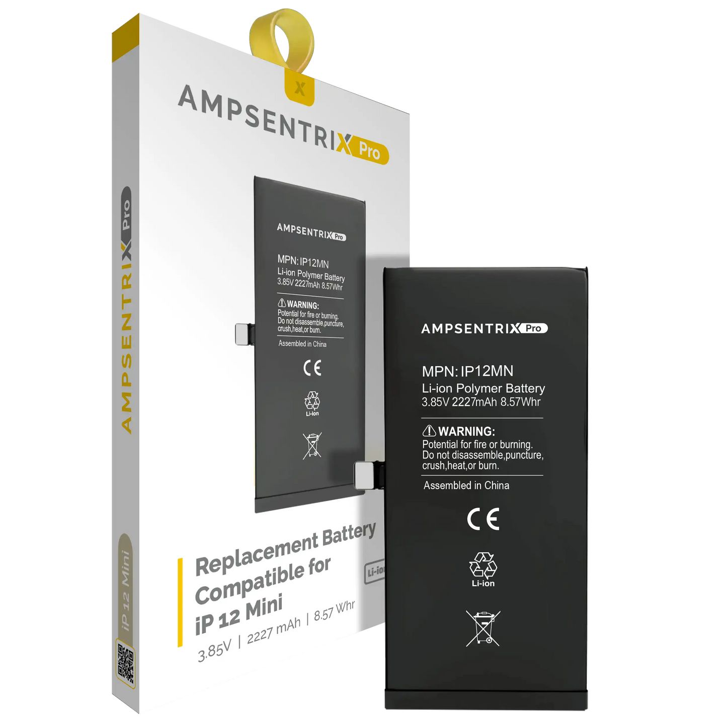 Replacement Battery For iPhone 12 Mini (AmpSentrix Pro)