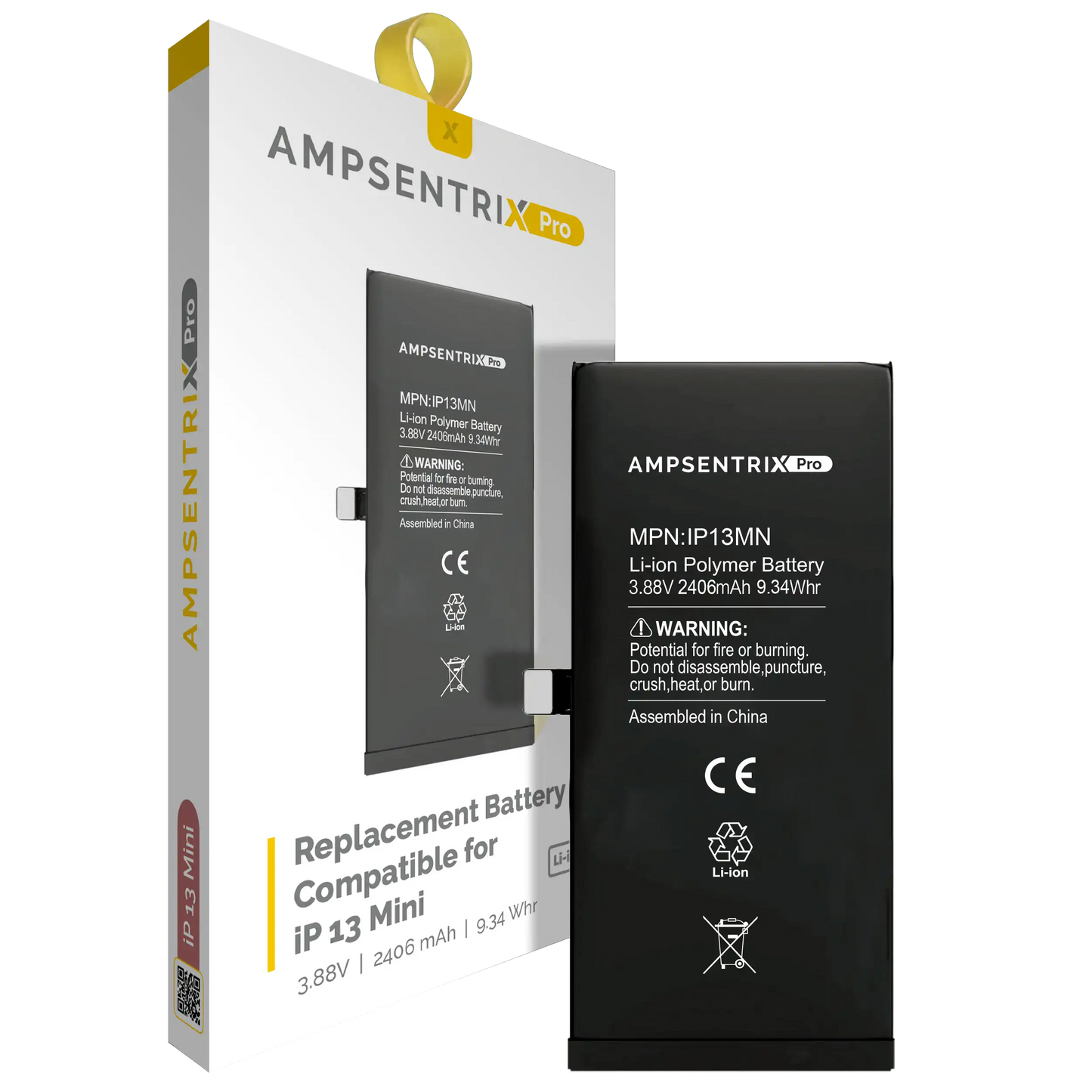 Replacement Battery For iPhone 13 Mini (AmpSentrix Pro)