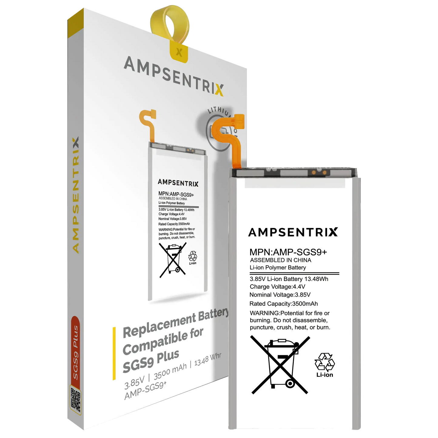 Replacement Battery For Samsung Galaxy S9 Plus (AmpSentrix Pro)