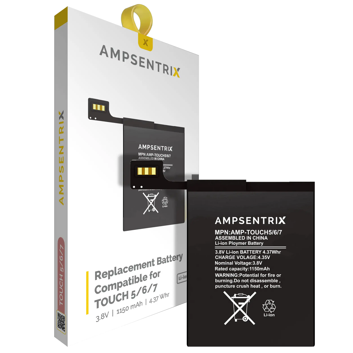 Replacement Battery For iPod Touch 5 / Touch 6 / Touch 7 (AmpSentrix Pro)
