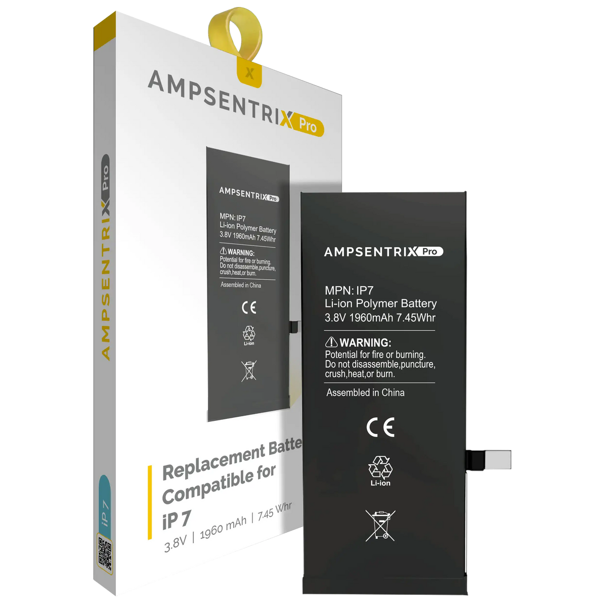Replacement Battery For iPhone 7 (AmpSentrix Pro)