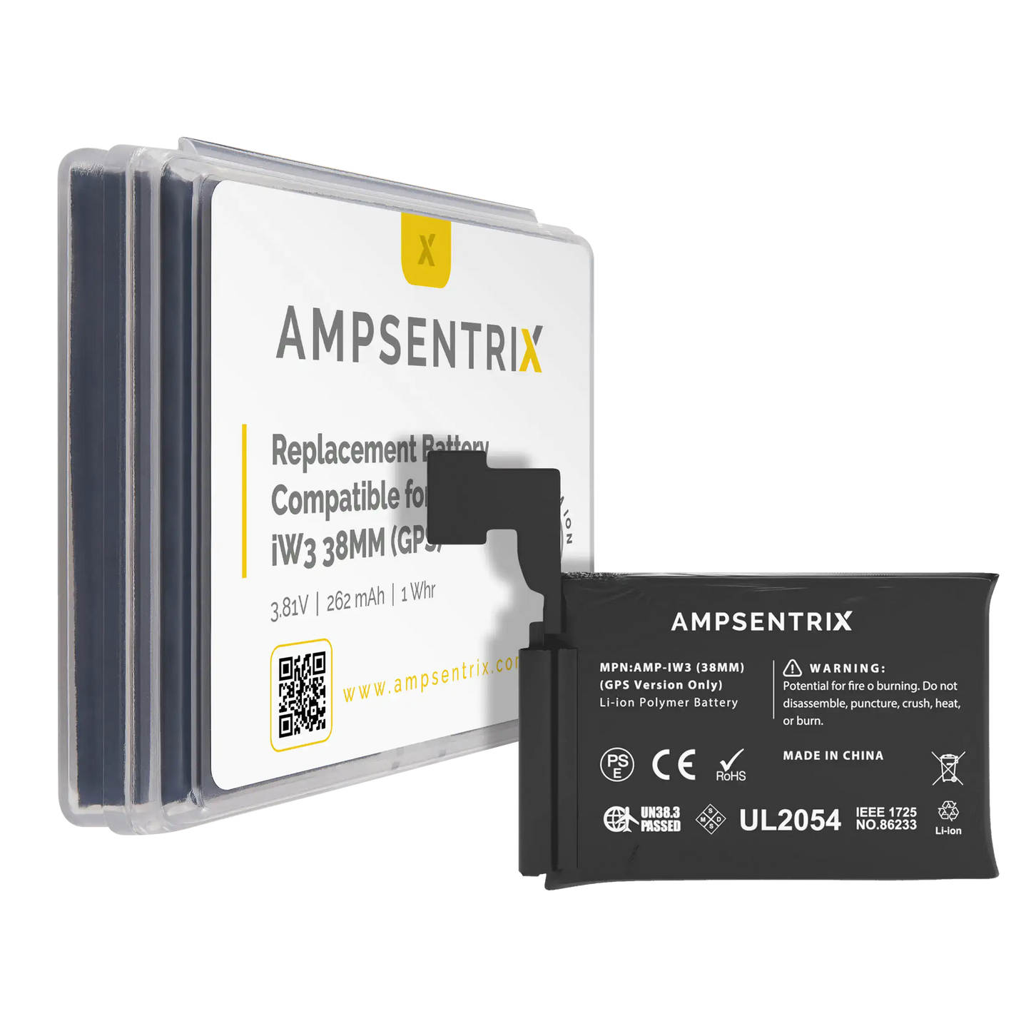 Replacement Battery For Watch Series 3 (38MM) (GPS Version Only) (AmpSentrix Pro)