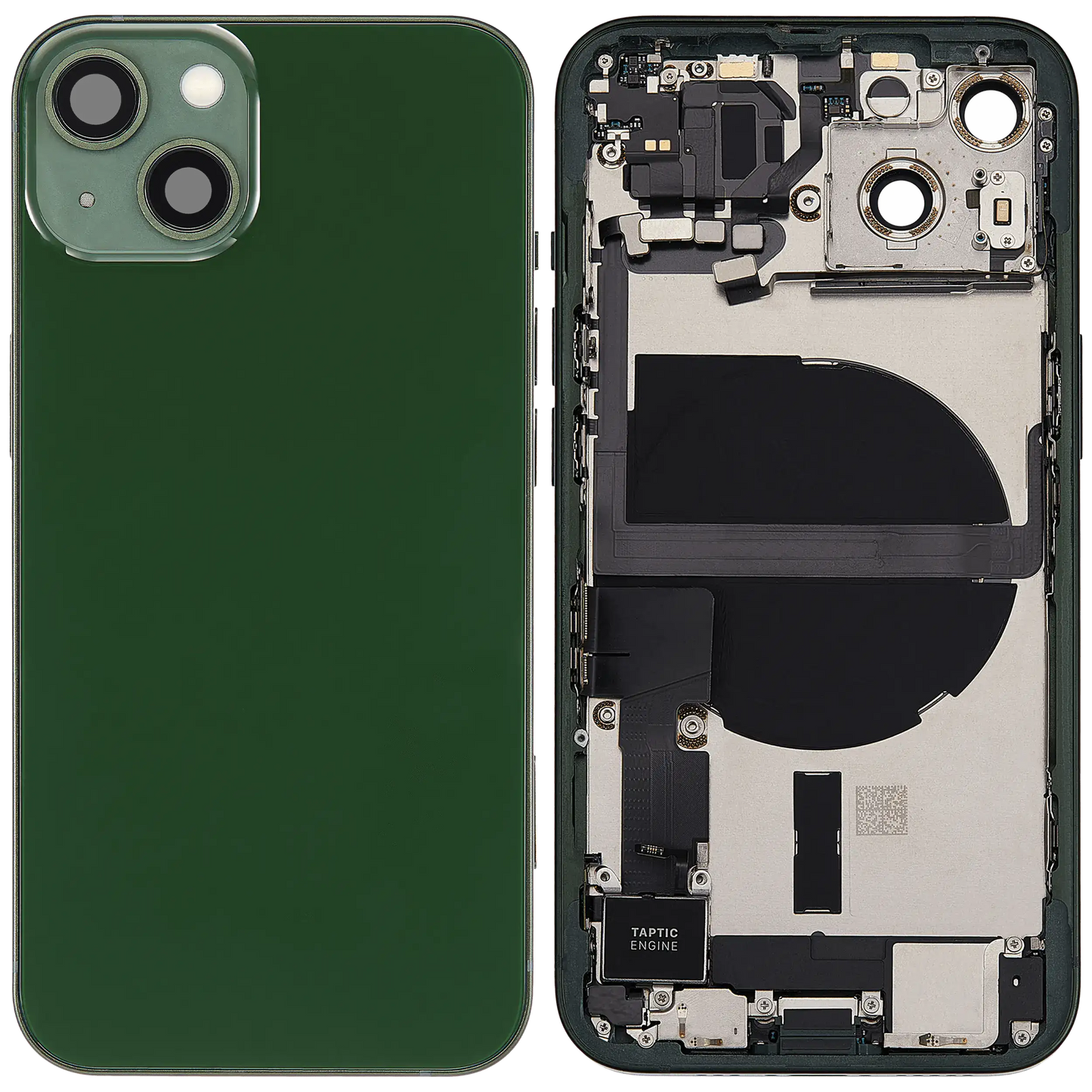 Back Housing W/ Charging Port Flex & Small Parts For iPhone 13 (EU / Global Version) (Used OEM Pull: Grade C) (Green)