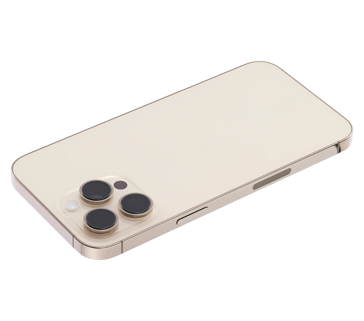Back Housing W/ Small Parts For iPhone 14 Pro Max (US Version) (Used OEM Pull: Grade C) (Gold)