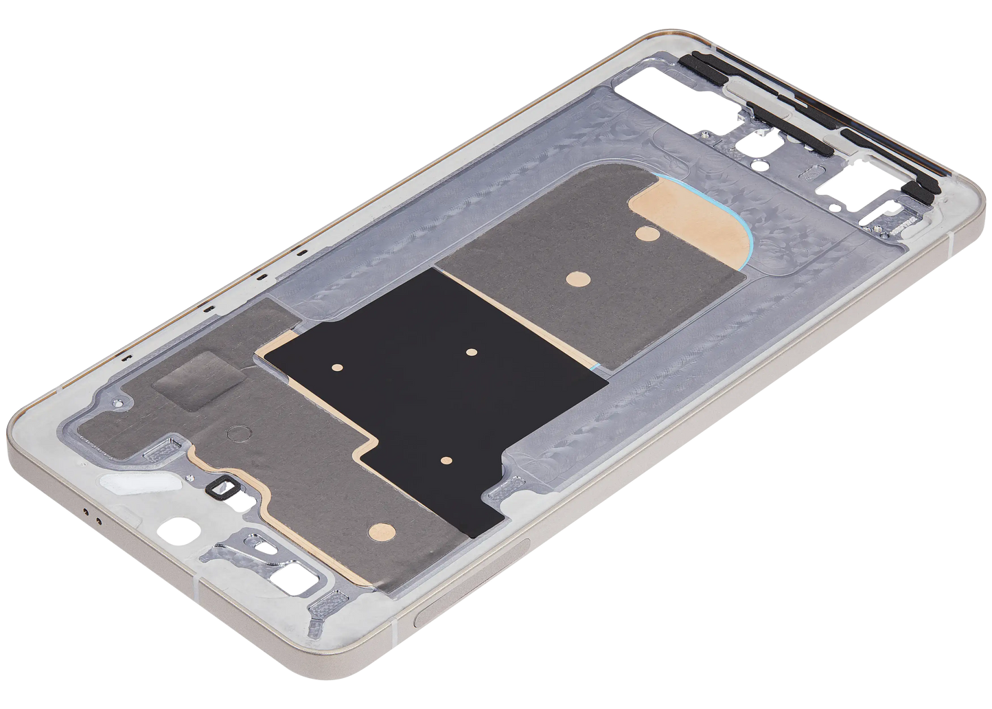 Mid-Frame Housing Compatible For Samsung Galaxy S25 Edge 5G (US & International Version) (Titanium Icyblue / Titanium Silver)