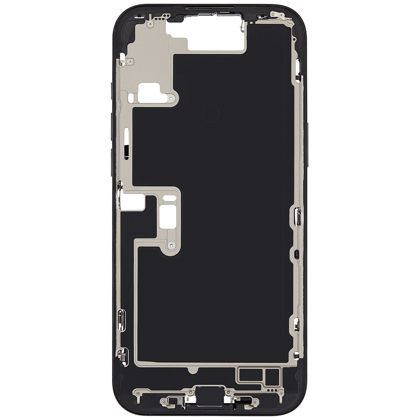 Mid-Frame Housing W/ Small Parts For iPhone 16 Pro Max (US Version) (Used OEM Pull: Grade B) (Black Titanium)