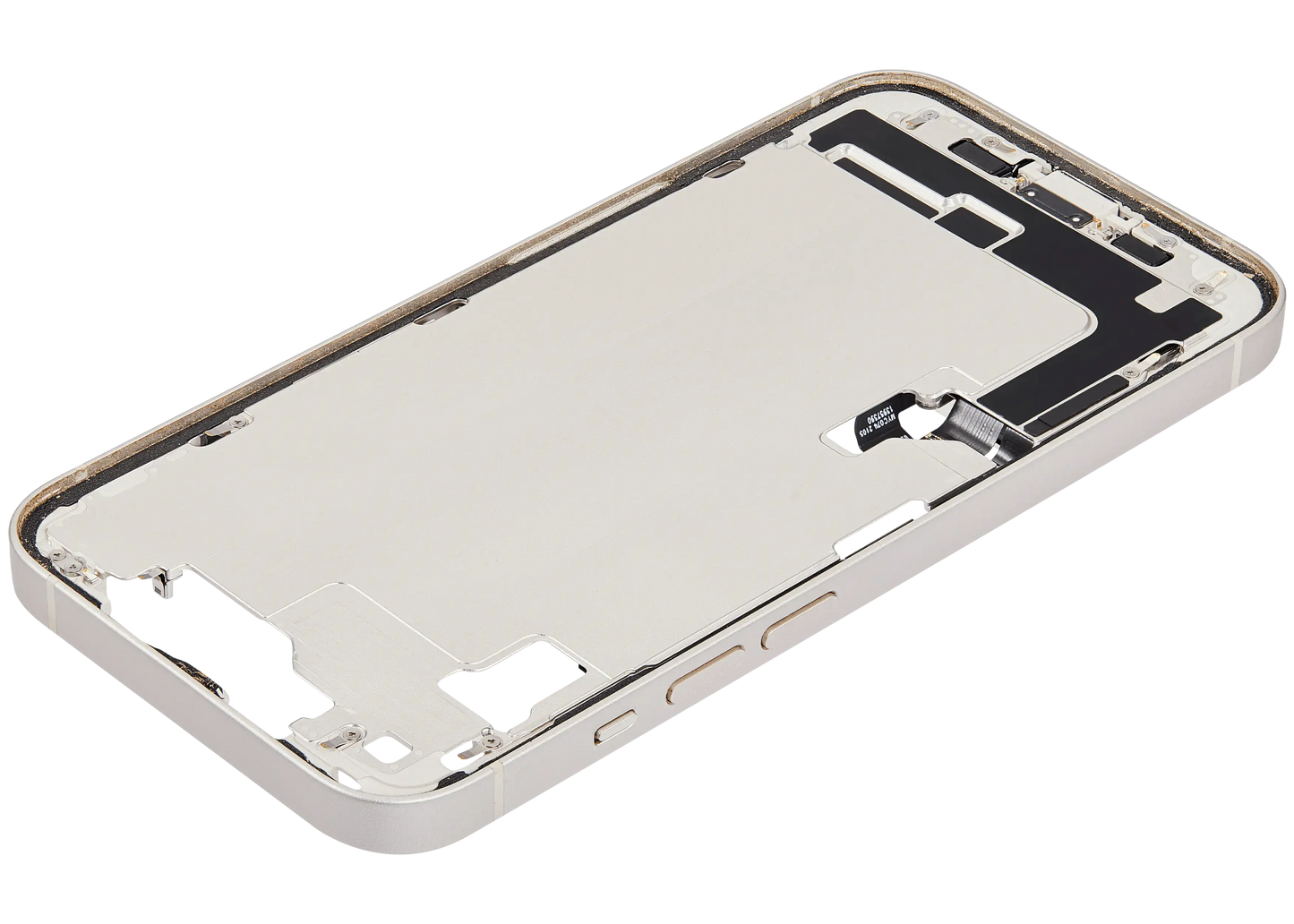 Mid-Frame Housing W/ Charging Port Flex & Small Parts For iPhone 14 (US Version) (Used OEM Pull: Grade A) (Starlight)