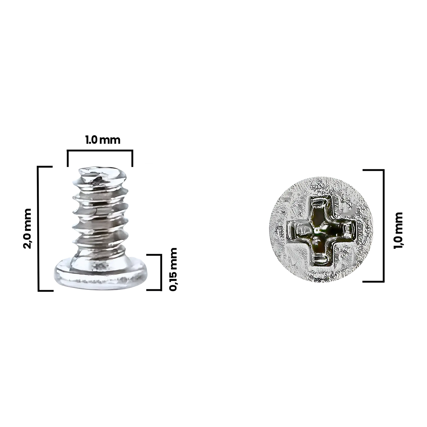 Screw For iPhone 12 Pro / 12 Pro Max (M1.0×1.00×2.0D×0.15T) (30 Pack) (Service Pack)