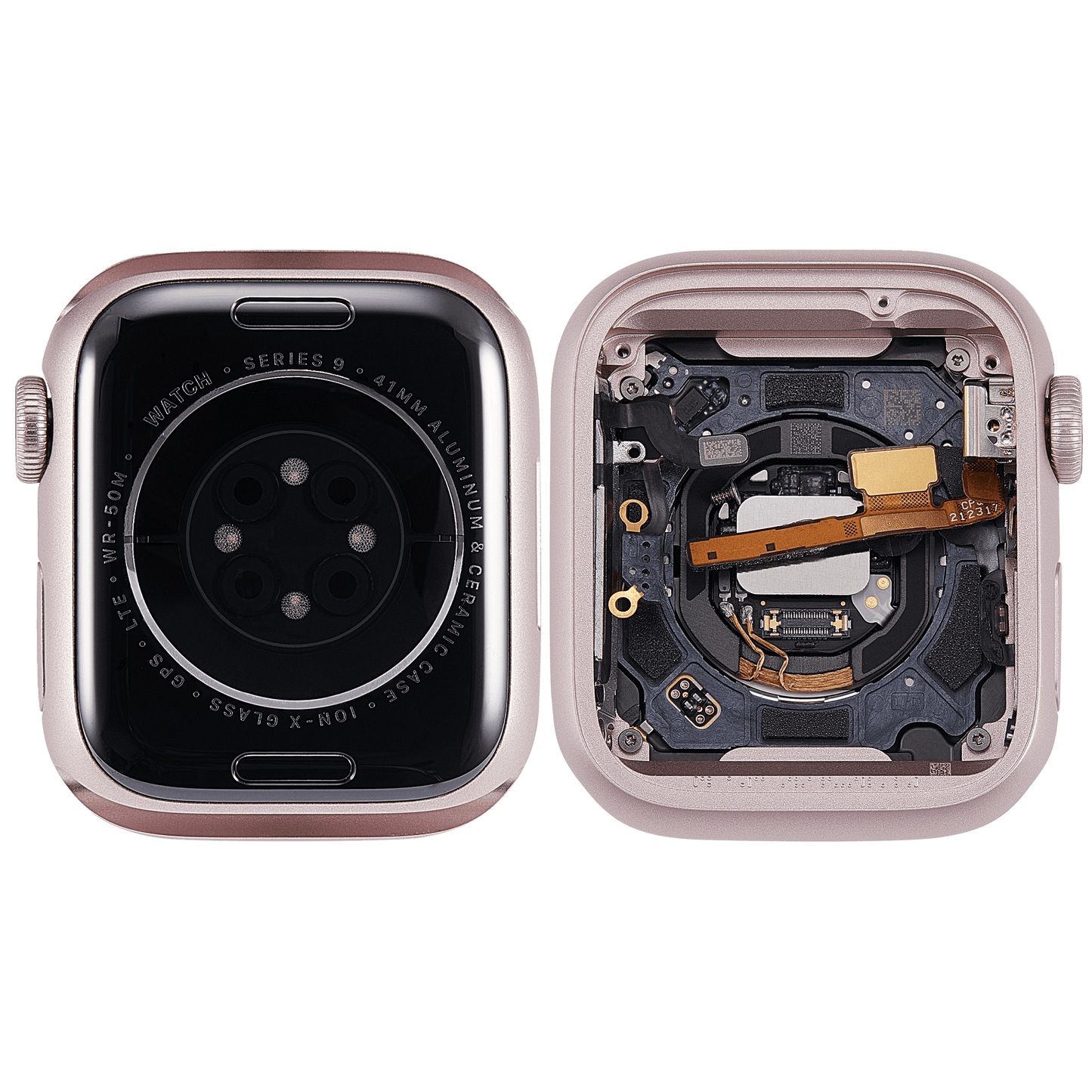 Housing Assembly Compatible For Watch Series 9 (41MM) (Used OEM Pull: Grade A) (Cellular Version) (Aluminum / Pink)