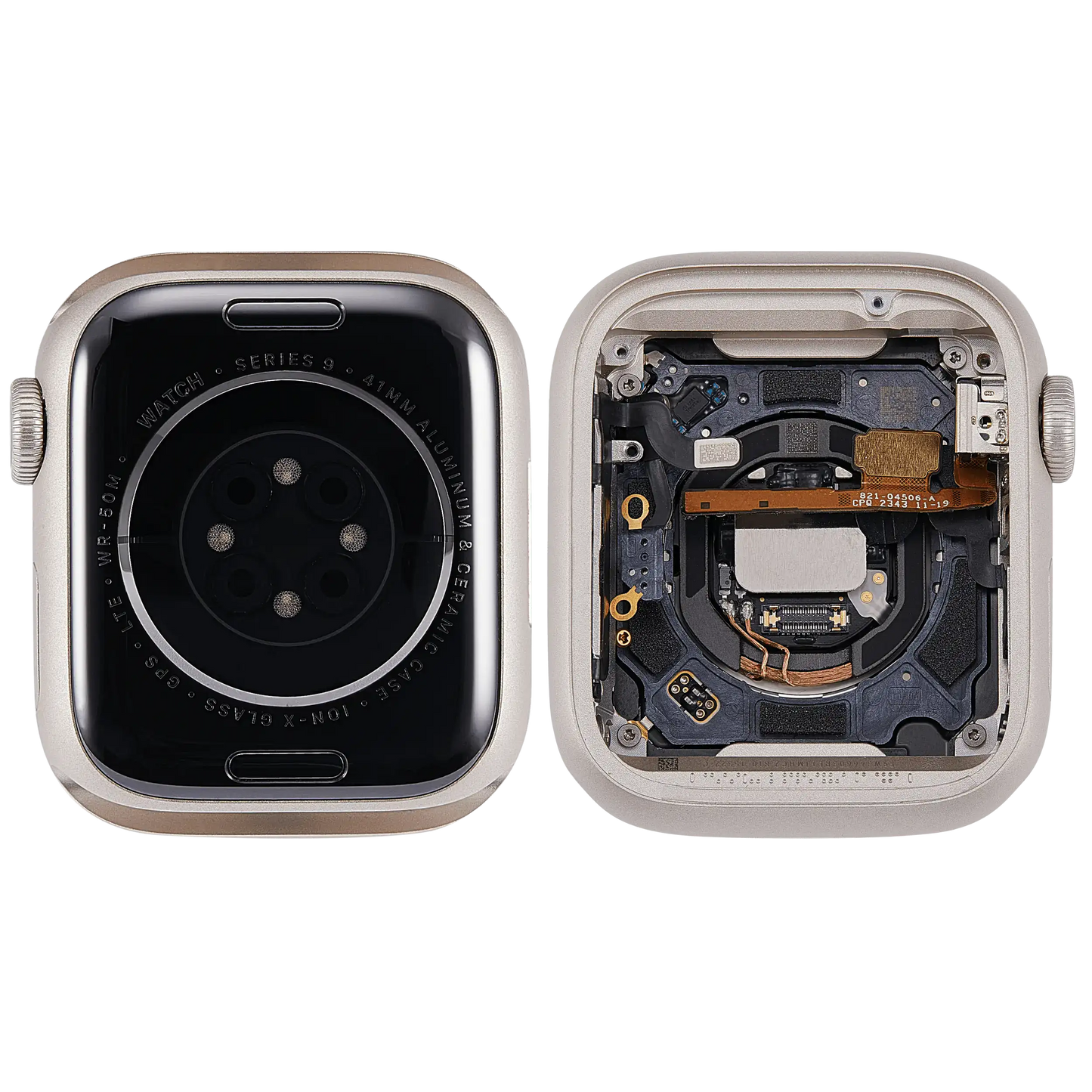 Housing Assembly Compatible For Watch Series 9 (41MM) (Used OEM Pull: Grade A) (Cellular Version) (Aluminum / Starlight)