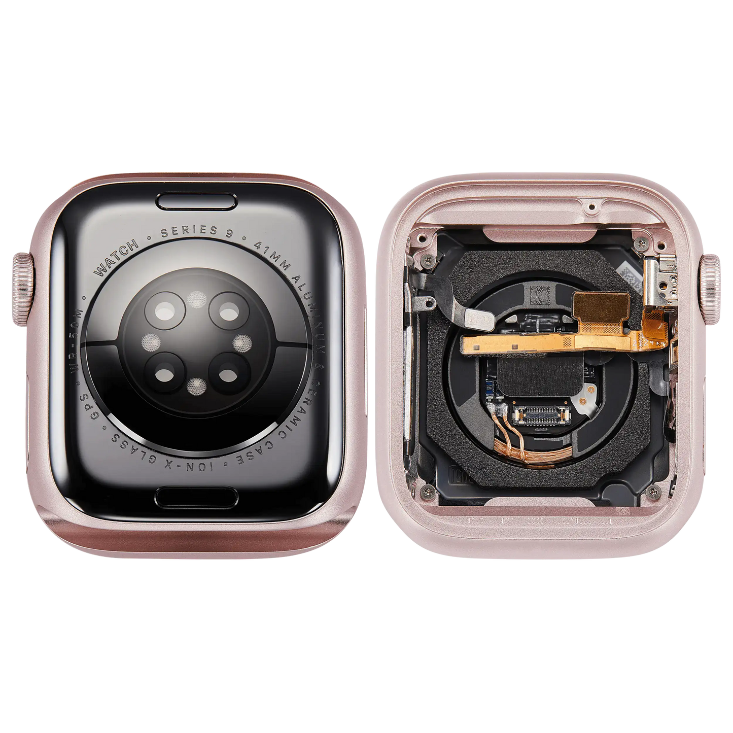 Housing Assembly Compatible For Watch Series 9 (41MM) (Used OEM Pull: Grade A) (GPS Version) (Aluminum / Pink)
