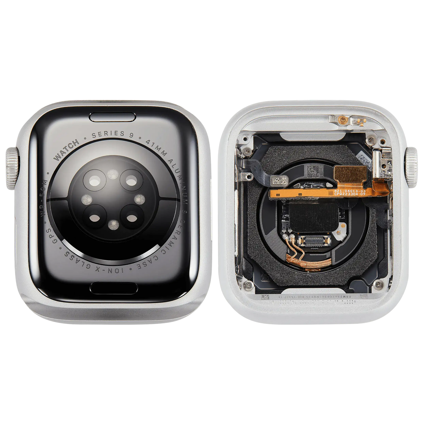 Housing Assembly Compatible For Watch Series 9 (41MM) (Used OEM Pull: Grade A) (GPS Version) (Aluminum / Silver)