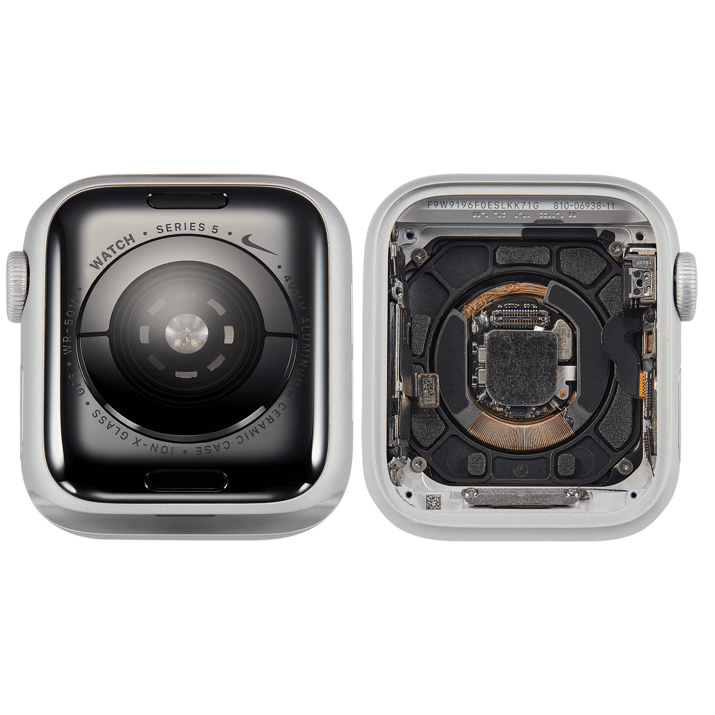 Housing Assembly Compatible For Watch Series 5 (40MM) (Used OEM Pull: Grade A) (GPS Version) (Aluminum / Silver)